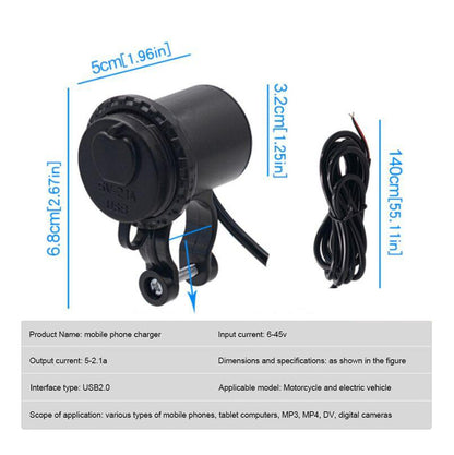 Cargador Cel Para Moto Impermeable Usb