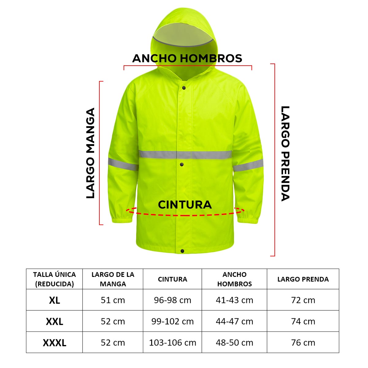 Chaqueta Impermeable Reflectiva CI002