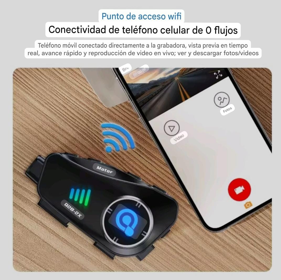 INTERCOMUNICADOR CON CAMARA Q28 - 2 X Intercomunicador Moto (envío gratis) contraentrega