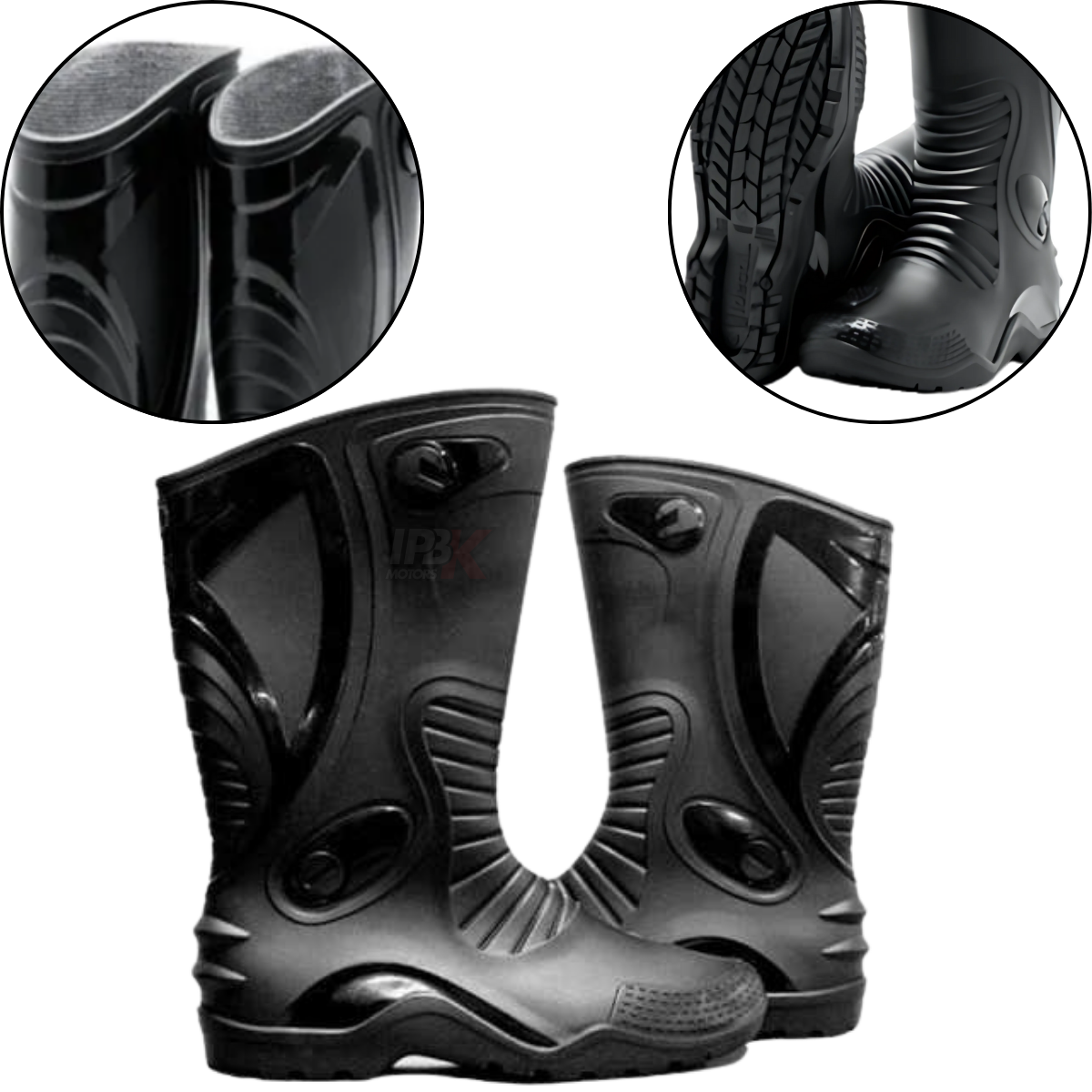 Botas de Motociclista Impermeables PVC