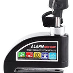 CANDADO DISCO LLAVE MOTO ALARMA