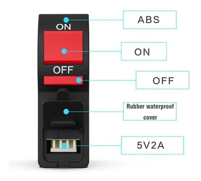 CARGADOR UNIVERSAL PARA MOTO USB