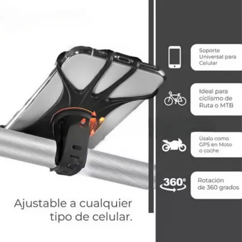 PORTACELULAR PARA MOTO O BICI EN GOMA