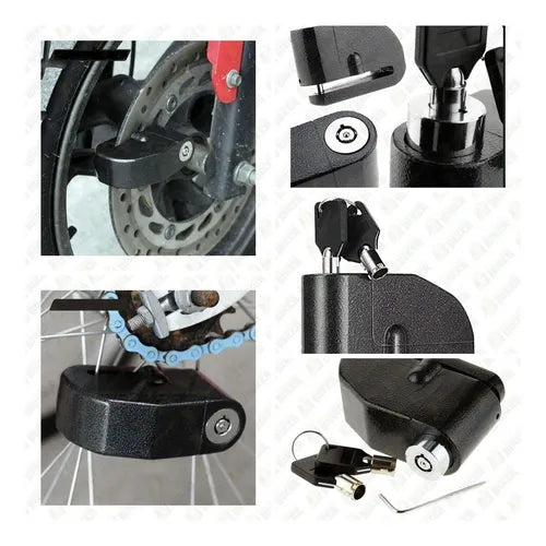 candado pequeño alarma disco moto