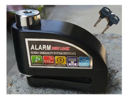 CANDADO DISCO LLAVE MOTO ALARMA
