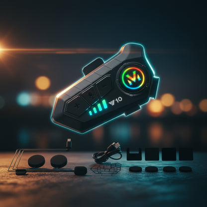 Intercomunicador para motocicleta Y10 | A prueba de agua y polvo