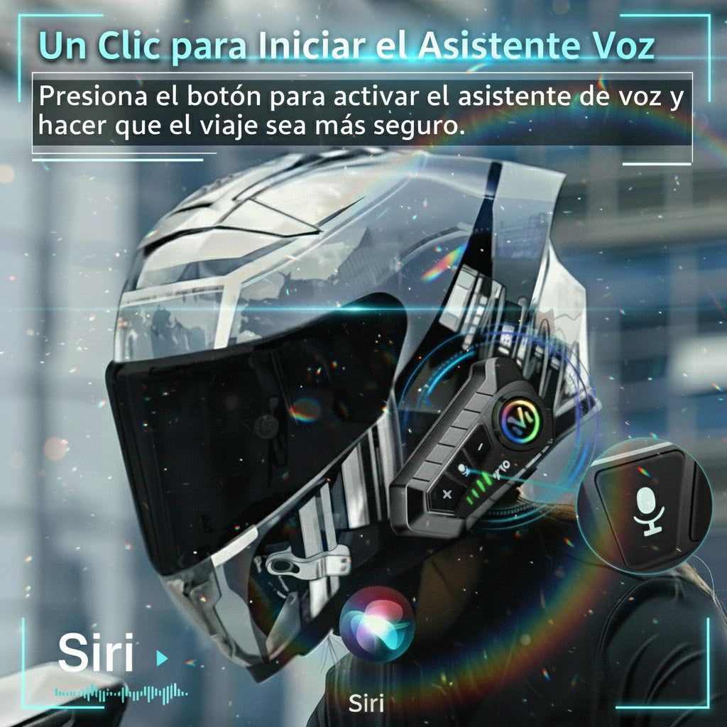 Intercomunicador Y10 Moto,, Llamadas, Música GPS sin Soltar el Manubrio  (PASAMONTAÑAS GRATIS)