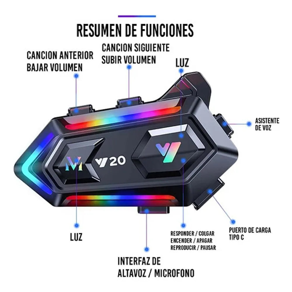Intercomunicador Moto Y20 Max
