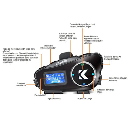 Intercomunicador KR-M4 Intercomunicador Moto (envío gratis) contraentrega